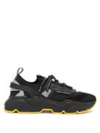 Matchesfashion.com Dolce & Gabbana - Daymaster Leather, Suede And Mesh Trainers - Mens - Black