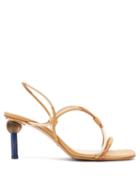 Matchesfashion.com Jacquemus - Olbia Ornamental Heel Leather Sandals - Womens - Tan