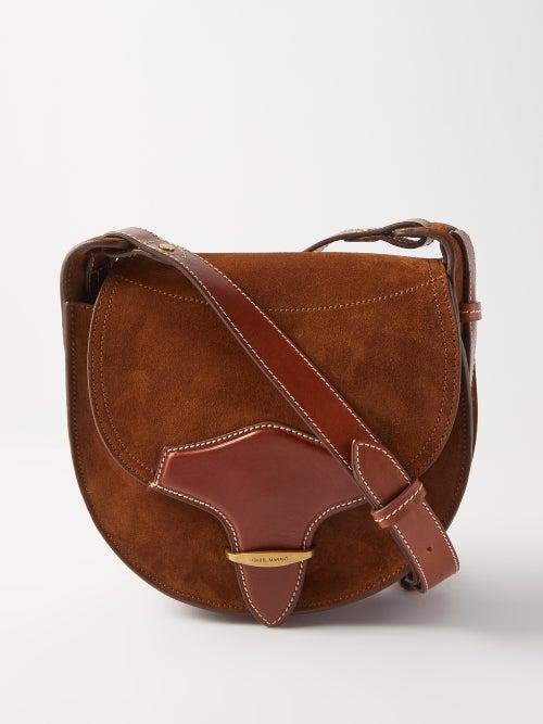 Isabel Marant - Botsy Suede And Leather Cross-body Bag - Womens - Tan