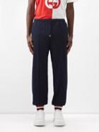 Gucci - Striped-cuff Jersey Track Pants - Mens - Navy Multi