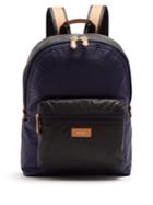 Paul Smith Tri-colour Leather-trimmed Nylon Backpack