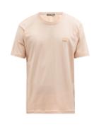Mens Rtw Acne Studios - Nash Face Cotton-jersey T-shirt - Mens - Light Pink