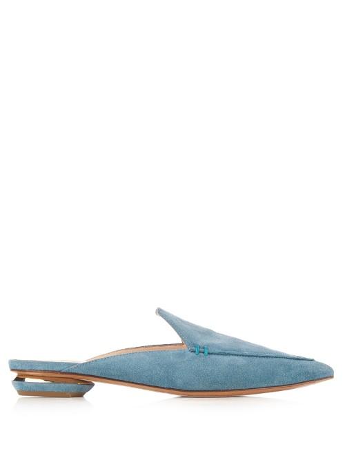 Nicholas Kirkwood Beya Suede Backless Loafers