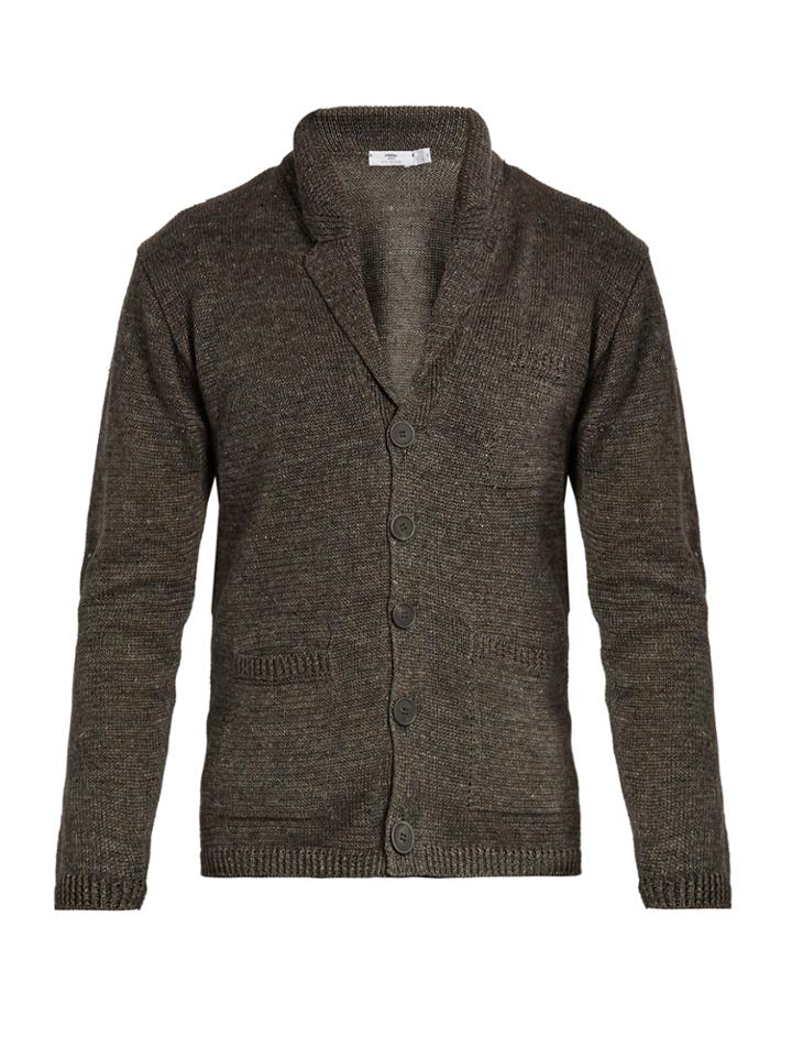 Inis Meáin Notch-lapel Linen Cardigan