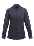Matchesfashion.com Dolce & Gabbana - Gold-fit Tailored Cotton-blend Shirt - Mens - Navy
