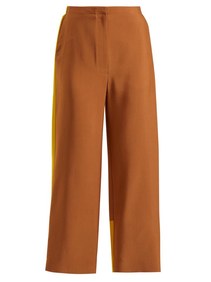 Roksanda Nario Colour-block Twill Trousers
