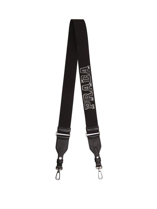 Matchesfashion.com Prada - Letter Leather Bag Strap - Mens - Black