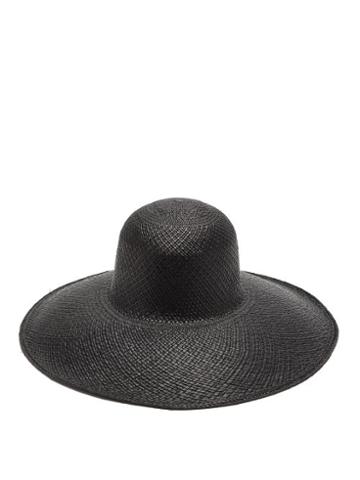 Matchesfashion.com Greenpacha - La Jolia Toquilla Straw Hat - Womens - Black