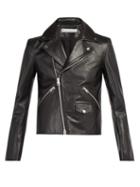Matchesfashion.com Jw Anderson - X Gilbert & George Leather Biker Jacket - Mens - Black