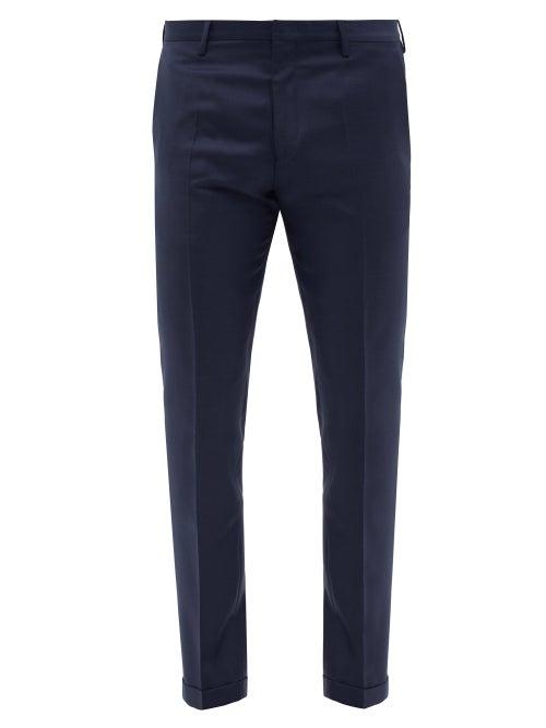 Paul Smith - Slim-leg Wool-twill Suit Trousers - Mens - Dark Navy