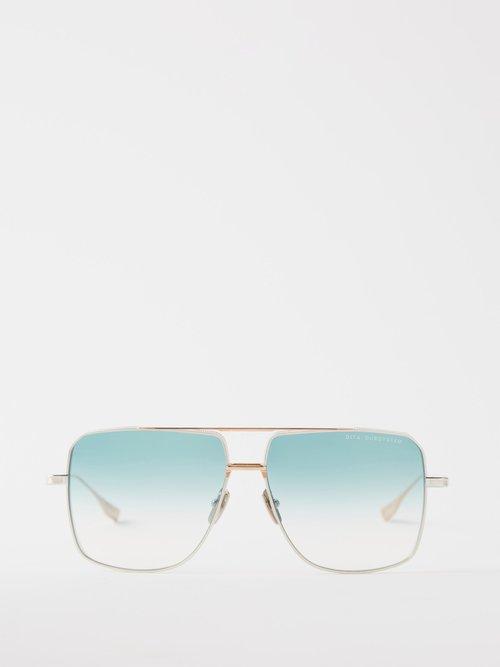 Dita Eyewear - Dubsystem Rimless Titanium Sunglasses - Mens - Silver Multi