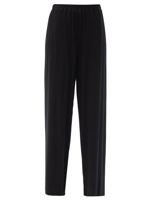 The Row - Doi Jersey Wide-leg Trousers - Womens - Black