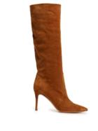 Matchesfashion.com Gianvito Rossi - 85 Suede Knee High Boots - Womens - Light Tan