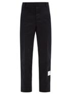 Matchesfashion.com Thom Browne - Logo-patch Cotton Straight-leg Chino Trousers - Mens - Navy