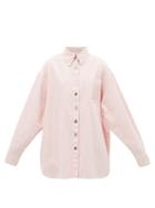 Raf Simons - Oversized Cotton-twill Shirt Jacket - Womens - Light Pink