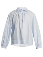 Stella Mccartney Gathered Cotton-poplin Shirt