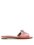 Aquazzura Heartbeat Crystal-embellished Slides