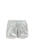 Matchesfashion.com Adidas By Stella Mccartney - Metallic Nylon Performance Shorts - Womens - Silver
