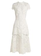 Jonathan Simkhai Tiered Scallop-edged Guipure-lace Dress