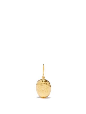 Aurlie Bidermann - Scarab 18kt Gold-plated Single Earring - Womens - Gold