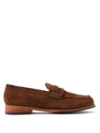 Grenson - Jago Suede Loafers - Mens - Brown