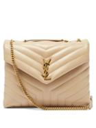 Saint Laurent - Loulou Medium Quilted-leather Shoulder Bag - Womens - Beige