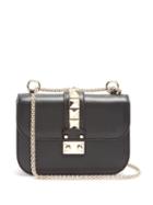 Matchesfashion.com Valentino - Lock Small Leather Shoulder Bag - Womens - Black