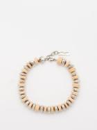Saint Laurent - Beaded Bracelet - Mens - Silver Gold