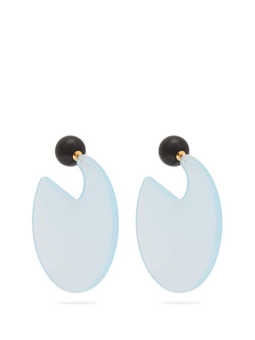 Matchesfashion.com Marni - Circle Hoop Earrings - Womens - Blue