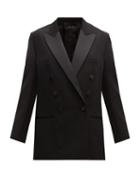 Matchesfashion.com Isabel Marant - Peagan Double-breasted Crepe Jacket - Womens - Black