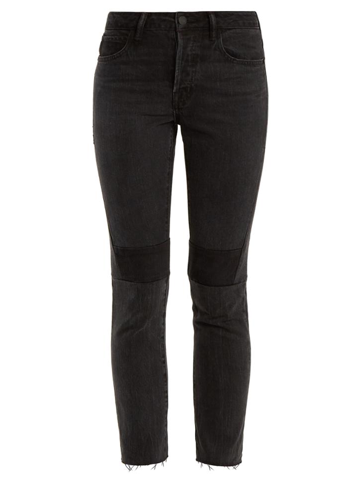 Helmut Lang Patchwork High-rise Cropped Jeans