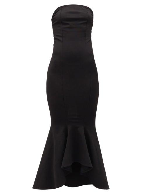 Matchesfashion.com Alexandre Vauthier - Strapless Fishtail Maxi Dress - Womens - Black