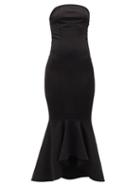 Matchesfashion.com Alexandre Vauthier - Strapless Fishtail Maxi Dress - Womens - Black
