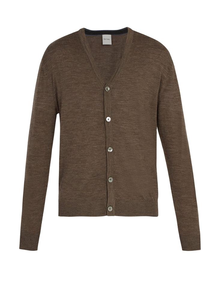 Paul Smith Long-sleeved Merino-wool Cardigan