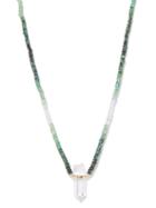 Jia Jia - Emerald, Quartz & 14kt Gold Beaded Necklace - Womens - Green Multi