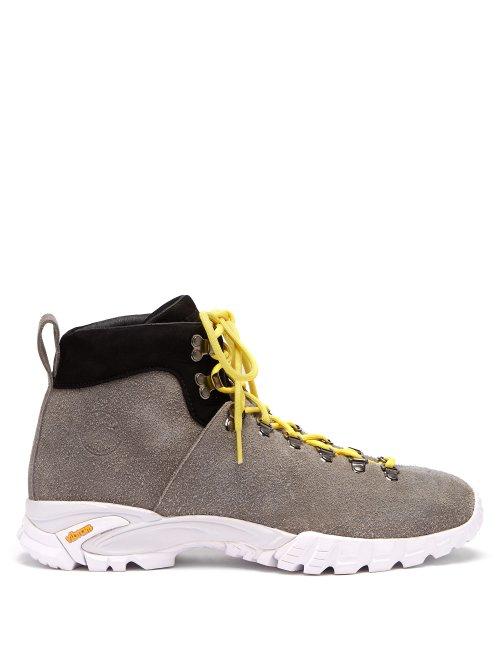 Matchesfashion.com Diemme - Maser Suede Lace Up Ankle Boots - Mens - Grey