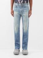Balenciaga - Distressed Slim-leg Jeans - Mens - Blue
