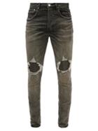 Purple Brand - P002 Distressed Slim-leg Jeans - Mens - Black