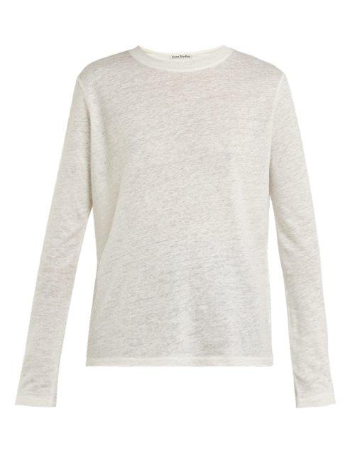 Matchesfashion.com Acne Studios - Taline Linen Top - Womens - White