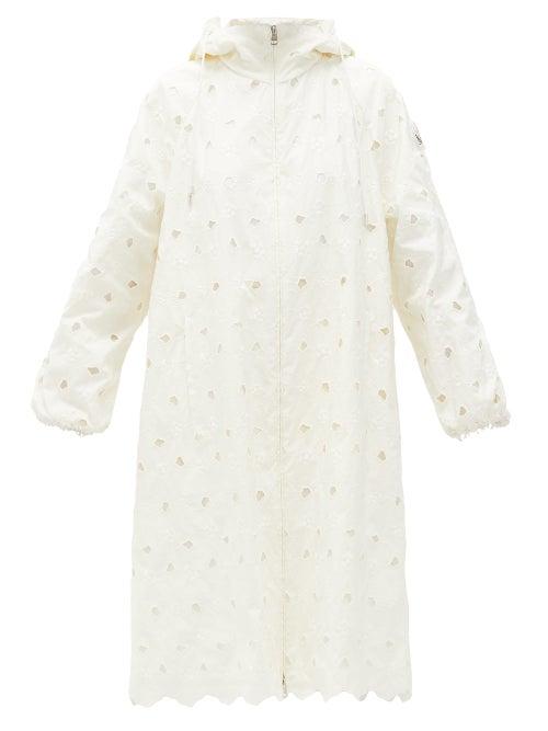 Matchesfashion.com 4 Moncler Simone Rocha - Zaleia Broderie-anglaise Technical Hooded Jacket - Womens - White