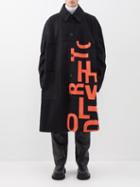 Walter Van Beirendonck - Otherworldly-print Wool-blend Coat - Mens - Black