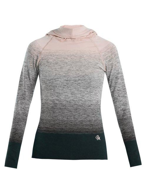 Matchesfashion.com Pepper & Mayne - Hooded Ombr Compression Performance Top - Womens - Light Pink