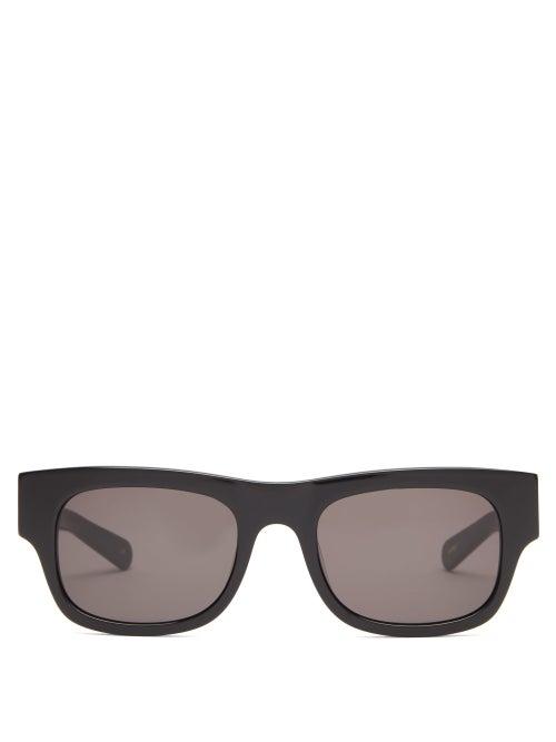 Matchesfashion.com Flatlist - Flat Square Acetate Sunglasses - Mens - Black