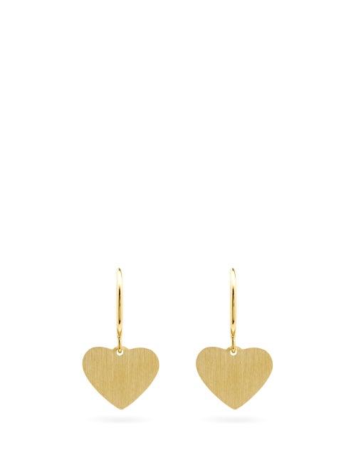 Matchesfashion.com Irene Neuwirth - 18kt Gold Heart Earrings - Womens - Yellow Gold