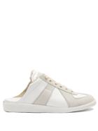 Maison Margiela Raw-edge Backless Suede And Leather Trainers