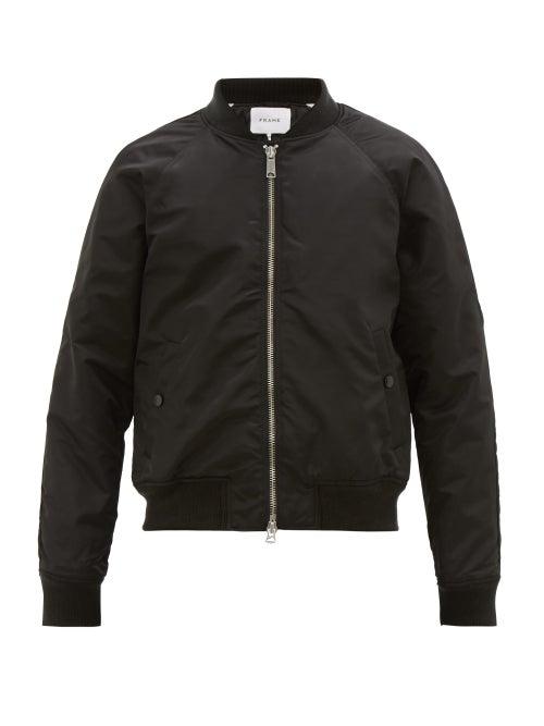Matchesfashion.com Frame - Ribbed Nylon Bomber Jacket - Mens - Black