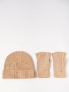 Johnstons Of Elgin - Cashmere Scarf And Mittens Set - Womens - Beige