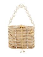 Matchesfashion.com Rosantica - Melanie Crystal & Faux-pearl Bag - Womens - Beige Multi