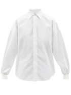 Alexander Mcqueen - Ribbed-cuff Cotton-poplin Shirt - Mens - White