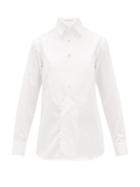 Matchesfashion.com Umit Benan B+ - Striped-yoke Cotton Tuxedo Shirt - Womens - White